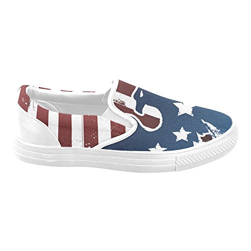 Canvas Shoes D-Story American Flag Eagle Men's Slip-on Fashion Sneaker
