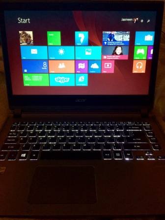 Acer M5-481PT-6644 Touchscreen Ultrabook (3rd Generation Intel i5-3337U, 1.8ghz, 6GB DDR3 Memory, 500GB Hard Drive, 20GB SSD, 14-inch HD CineCrystal LED-backlit display, DVD+/-RW, WebCam Bluetooth, HDMI, Windows 8) (Silver Metallic)