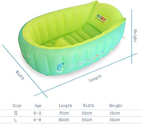 Yaavaaw Baignoire Gonflable Pour Bebe Siege De Bain Pour Tout Petit Cuve Piscine Pour Ete Bain Souple Baignoire Anti Glissante De Voyage Pliable Coussin D Air Avec Siege Central Pour 0 3 Ans Toilette De Bebe Bebe Puericulture