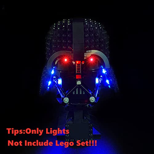 ZIQILIGHTING Light Kit for Lego Darth Vader Helmet 75304, Compatible