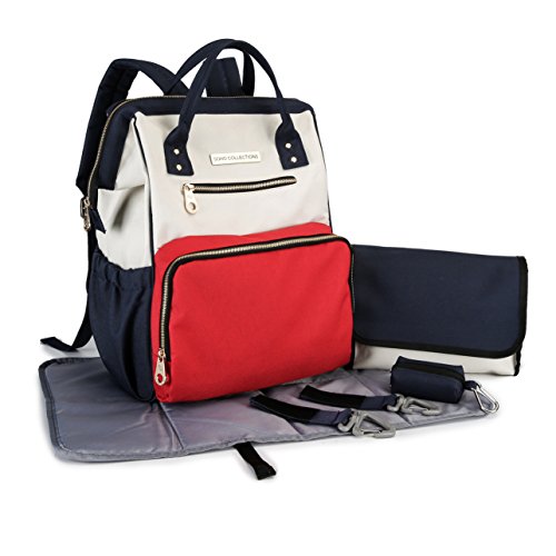 Soho collections, wide opening diaper bag backpack 5 pc…
