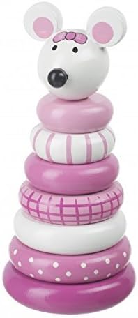 Orange Tree Toys - Pink Mouse Stacking Ring