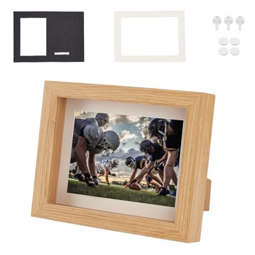 OLYCRAFT Medal Display Shadow Box Peru Medal Display Case Natural Wood Photo Frames with Clear Window for Military Medals Beach Tags Jewelry Pins Pin Enthusiast Collectibles -231x180x160mm