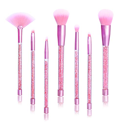UCANBE Magic Spell Eyeshadow Palette With Soft Nylon Hair Quicksand Brushes Makeup Set Pigmented Shimmer Matte Pressed Metallic Glitter Pink Green Nude Blendable Eye Shadow Brush Bundle Kit - Thumbnail 5