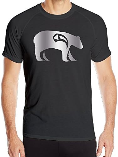 Native American Platinum Style Men's Black Work Out GYM Quick Dry T-shirt