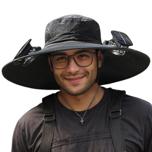 Solar Fan Hat USB Charging