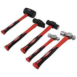 BISupply 5 Piece Hammer Set Mechanic Tool Kit