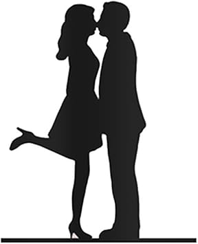 Cake topper silhouette BACIO: Amazon.it: Giochi e giocattoli