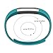 moreFit Fitness Tracker, Slim Touch Screen Activity Health Tracker Wearable Pedometer Smart Wristband, Silver/Teal