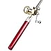 Sportsvoutdoors Telescopic Protable Pocket Fish Pen Carbon Fishing Rod Pole + Reel (Red)