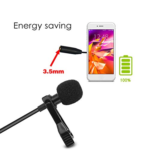 Micro cravate mains libres à clipser 3,5 mm à condensateur omnidirectionnel pour appareil photo reflex numérique iPhone Android Sangsung Sony PC ordinateur portable enregistreur