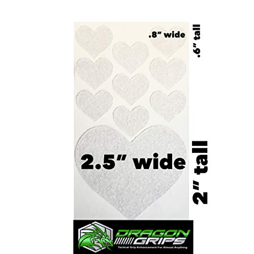 Dragon Grips Tactical Rubber Grip Tape Cute Heart Sticker Decals for