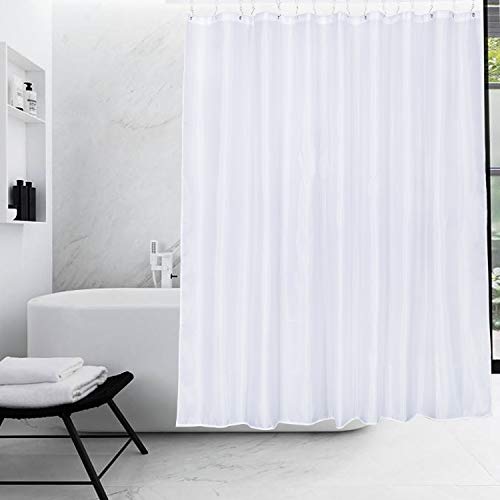 VRSS Flexible Bendable Straight Curved Curtain Track for L Shape U Shape Bay Windows Shower Curtains Room Divider DIY Mounting Accessories Include (Shower Curtain(94" W x 72" H))