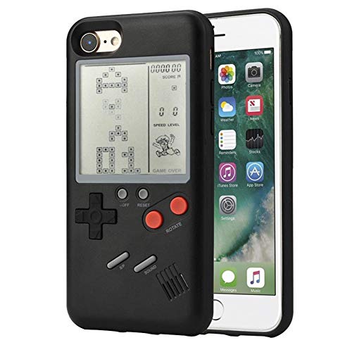 Tetris Video Game Cover Case for iPhone 8 Plus for Men Child Kids Boys, VOLMON Shockproof iPhone 7 Plus Case Cover 3D, Retro Gameboy Case for iPhone 6P/6SP/7P/8P
