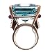 FEDULK 2019 New Aquamarine Ring for Women Wedding Emerald Colourful Rings Gifts Lover Couples(B, 7)