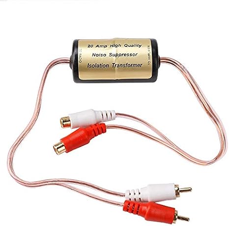 Amazon Com Niehfit New Electric Noise Suppressor Filter Install Car Audio Stereo Radio Amplifier Ground Loop Isolator Home Kitchen