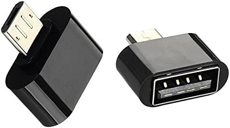 [2 Pack] TravelCables Micro USB OTG Adapter - USB B Micro to USB A Female - Black Cable Connector Adaptor Converter - Compatible with Apple Android Phones Tablets Flash Drives USB Peripherals