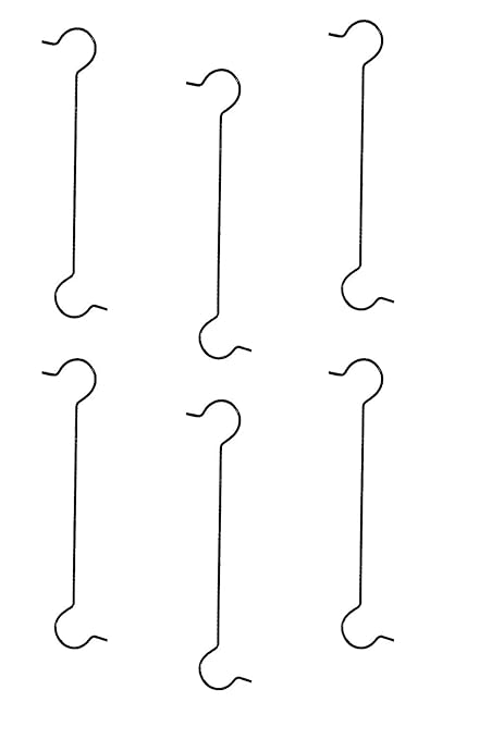 Feora9X Hanging Pot Extension Hook - Set of 6