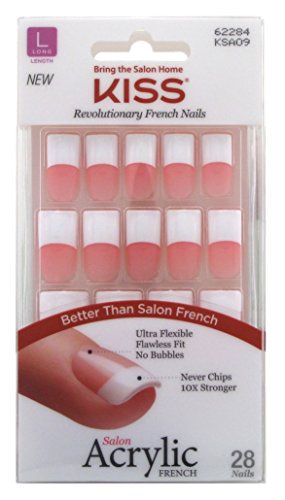 Kiss Salon Acrylic French Kit Team Player Long (2 Pack)