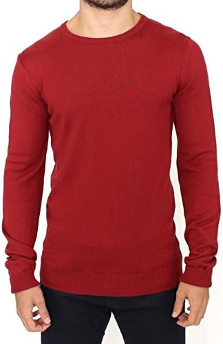 GF Ferre Red Knitted Wool Blend Pullover Sweater