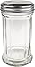 Update International 2 Pack Sugar Shaker dispenser - Powder Sugar Dispenser - Small glass Sugar Container with lid - Ideal for Spice, Cinnamon, Baking Soda, Sprinkles Pourer Jar holder for coffee Bar