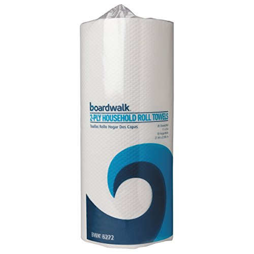 Boardwalk 6272 Paper Towel Rolls, Perforated, 2-Ply, White (30 Rolls of 85)