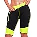 TrainingGirl Women's Hot Neoprene Sauna Sweat Shorts with Pocket Weight Loss Slimming Pants Workout Body Shaper Yoga Leggings (Black Hot Sauna Shorts, M)