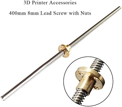 400mm 8mm Lead Screw with Copper Nut for 3D Printer, HONG111 T8 Lead Screw Match Z axis Coupling