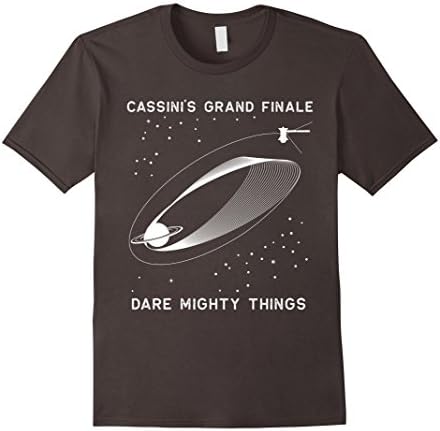Mens Cassini Spacecraft Grand Finale Space Exploration T-shirt Medium Asphalt