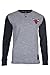 NBA Men's Chicago Bulls Coaches Henley Thermal Team Logo Long Sleeve Shirt, Large, Black Marled