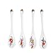 Porlien Gold Accent Floral Porcelain Spoons, Teaspoons 5
