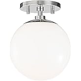 Mitzi H105601-PN Stella - 1 Light Semi Flush 9 inches Tall and 7 inches Wide - Polished Nickel
