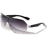 Men's Flat Top Sport Shied Aviator Sunglasses - Multiple Colors