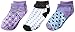 Maidenform Girls' Stars Stripes and Hearts Low Cut 3-Pair Pack, Purple Assorted, Medium