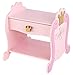 KidKraft Princess Wooden Side Table with Drawer, Crown Knob, Children's Furniture - Pink, Gift for Ages 3+