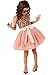 Girls Kids Vintage Lepoard Sleeveless Tulle Skirt Kids Party Dresses (6-7 Years, Lepoard)