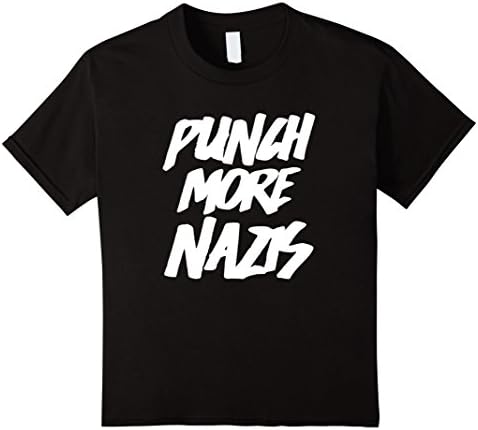 Kids Funny Punch More Nazis Political T Shirt 4 Black
