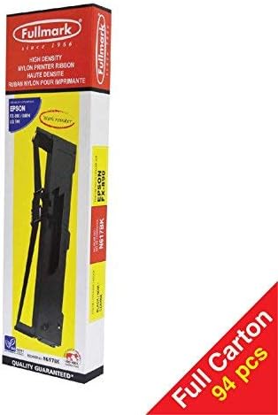 Fullmark N617BK High Density Nylon Printer Ribbon with Ink Tank Compatible Replacement for Epson FX 890/890N/LQ 590, S015329, Black, Full Carton, 94-Count