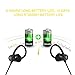 Wireless Sports Bluetooth Headphones V4.1 Shake Proof Earphones with Mic IPX5 Waterproof HD Sound with Bass Magnetic attachment Earbuds for Gym Running Driving Leisure 9 Hour Battery Headsets (black)
