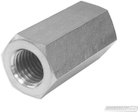 Pack of 25 M6 x 18mm Hexagonal Metric Studding Connectors - Zinc Plated