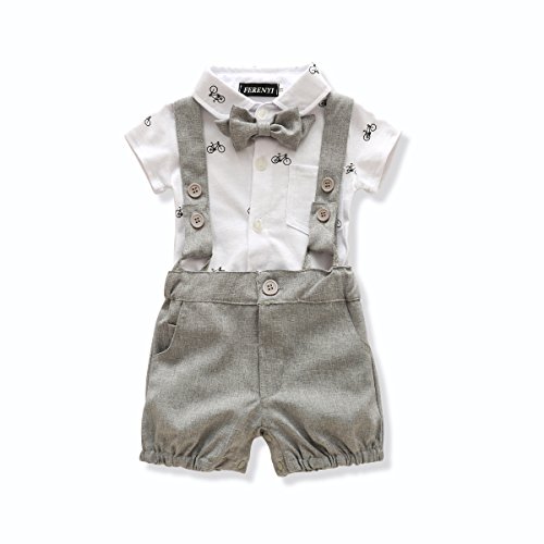 Ferenyi us baby boys bowtie gentleman romper jumpsuit o…