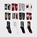 LIMITED EDITION 2018 WOMEN'S HARRY POTTER 12 DAYS OF SOCKS SET for Size 4-10 (CREW & LOW CUT SOCKS), Black and Red, Small