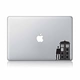 Eleventh Doctor And Tardis Doctor Who Decal Apple Macbook Laptop Vinyl Sticker Decal