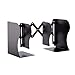 LokRoad Adjustable Bookends - Heavy Duty Metal Book Holders - 2 Dividers - Non Slip Book Stand - Stylish Decorative Bookends- Extends up to 19”(Black)