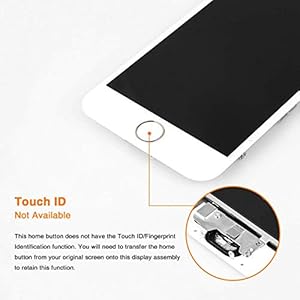 Xlhama Display LCD Touch Screen per iPhone 6 Schermo Bianco con Tasto Home Fotocamera Frontale Altoparlante Sensore di ProssimitÃ  Kit Frame con Pellicola Vetro temperato - immagine 5