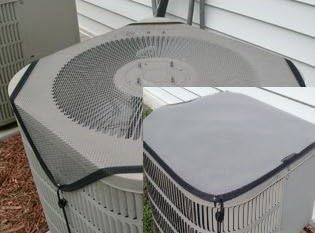 Air Conditioner Covers - TWO for ONE - PremierAcCovers All-Season Package - Winter and Summer AC Covers for All Year Protection - 28x28 -GRAY