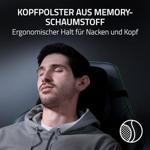 Iskur V2 - Gaming-Stuhl mit adaptiver Lordosenstütze (Polster aus hoch verdichtetem Schaumstoff, integrierter Lendenwirbelstütze, 4-D-Armlehnen, robuster Stoff) Fabric