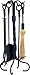 Uniflame 5 PC. Black Wrought Iron Ring, Swirl Fireset