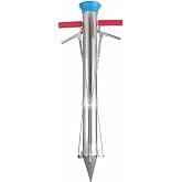ARKEM Stainless Steel Planting Garden Tools, Long Handled Bulb Planter Tools, Vegetable Young Plant Manual Plant Transplanter, Vegetable Transplanter for Outdoor for Rural for Garden (Double Handle)