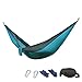 Camping Hammock - 210T Parachute Nylon Portable Heavy-Duty 3D Eye Mask( 275x140 cm, Sky Blue/Gray)